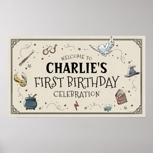 Harry Potter First Birthday Welcome Poster