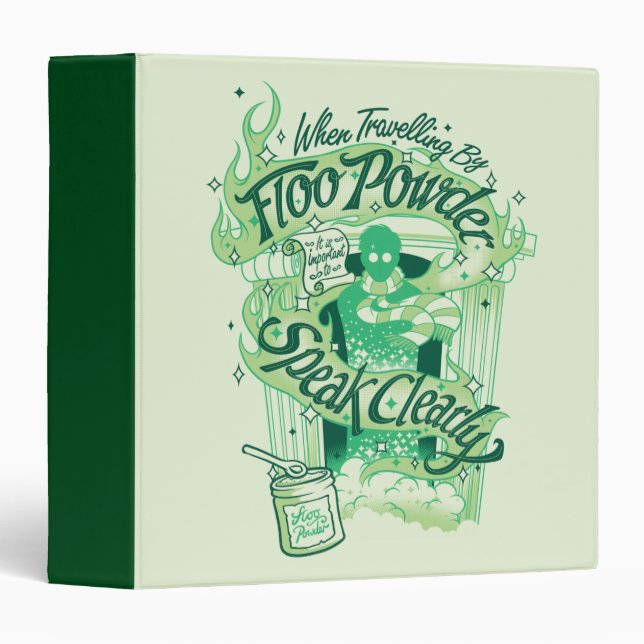 Harry Potter | Floo Powder Typography Graphic 3 Ring Binder (Front/Spine)