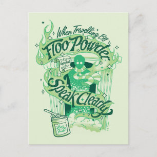 Harry Potter   Floo Powder Typography Graphic Postcard