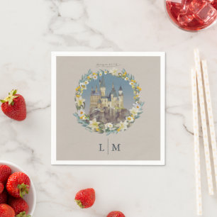 Harry Potter   Floral Hogwarts Castle Wedding Napkins