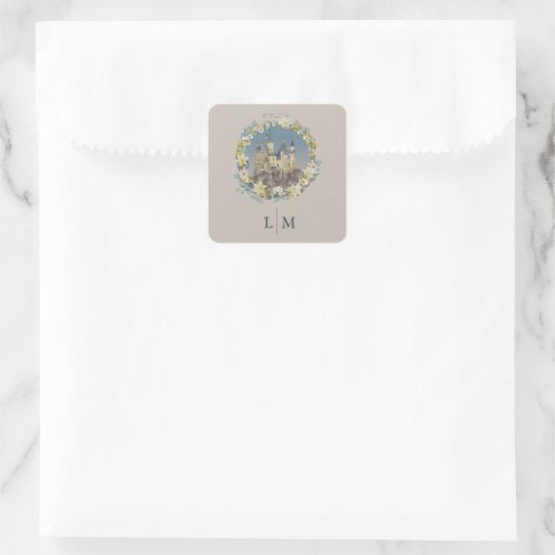 Harry Potter | Floral Hogwarts Castle Wedding Square Sticker
