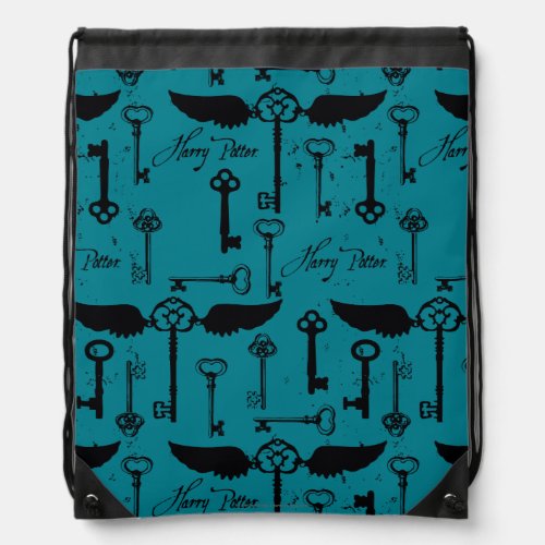 HARRY POTTER Flying Keys Pattern Drawstring Bag