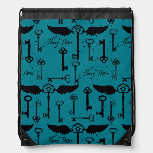 HARRY POTTER™ Flying Keys Pattern Drawstring Bag (Front)