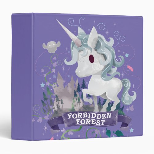 Harry Potter  Forbidden Forest Unicorn Graphic 3 Ring Binder