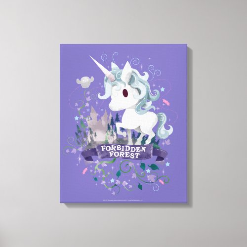 Harry Potter  Forbidden Forest Unicorn Graphic Canvas Print