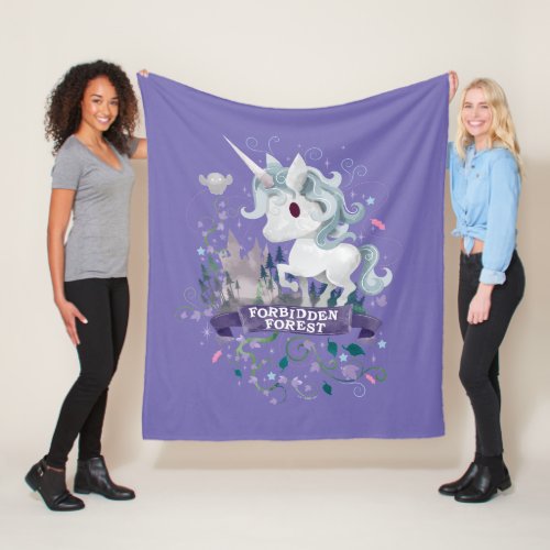 Harry Potter  Forbidden Forest Unicorn Graphic Fleece Blanket