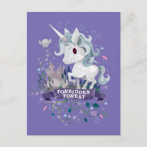Harry Potter  Forbidden Forest Unicorn Graphic Postcard