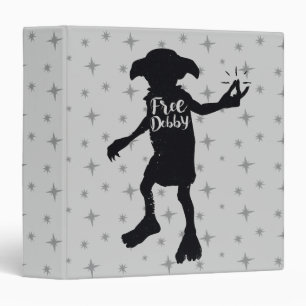 Harry Potter "Free Dobby" Silhouette Typography 3 Ring Binder