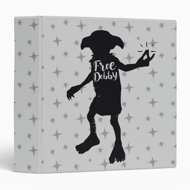 Harry Potter | "Free Dobby" Silhouette Typography 3 Ring Binder (Front/Spine)