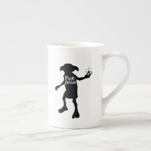Harry Potter "Free Dobby" Silhouette Typography Bone China Mug
