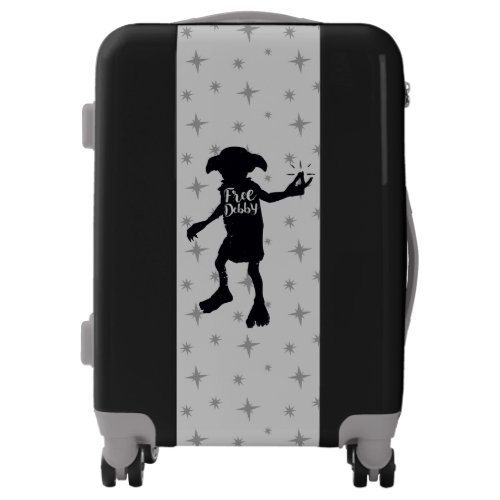Harry Potter  Free Dobby Silhouette Typography Luggage