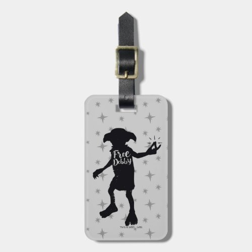 Harry Potter  Free Dobby Silhouette Typography Luggage Tag
