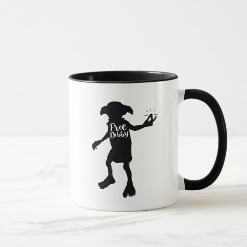 Harry Potter  Free Dobby Silhouette Typography Mug