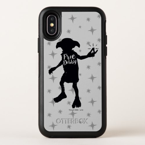 Harry Potter  Free Dobby Silhouette Typography OtterBox Symmetry iPhone X Case