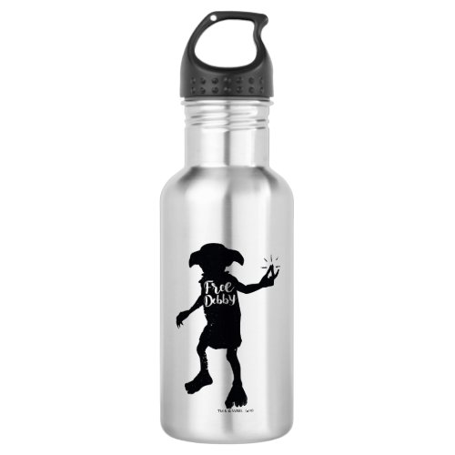 Harry Potter  Free Dobby Silhouette Typography Stainless Steel Water Bottle