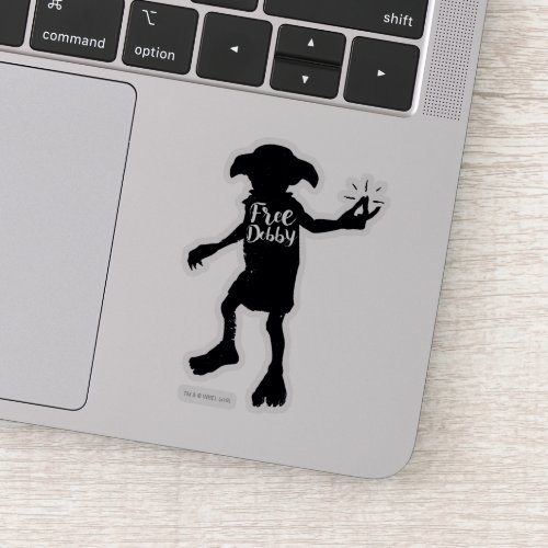 Harry Potter  Free Dobby Silhouette Typography Sticker