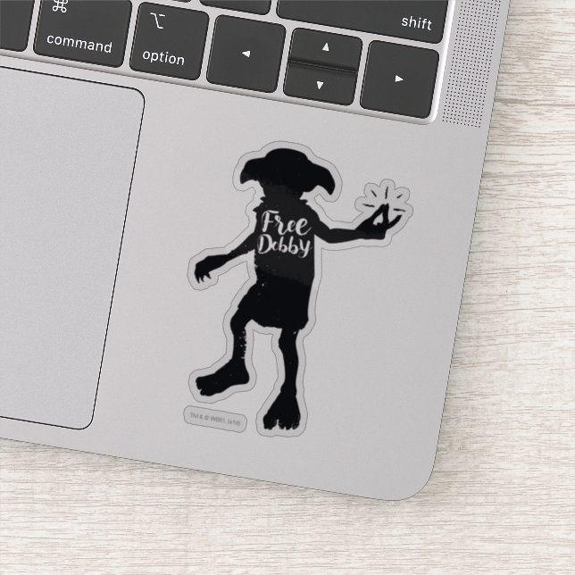 Harry Potter | "Free Dobby" Silhouette Typography Sticker (Detail)
