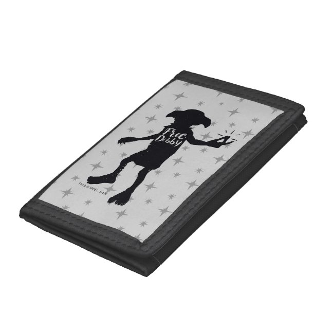 Harry Potter | "Free Dobby" Silhouette Typography Tri-fold Wallet (Bottom)