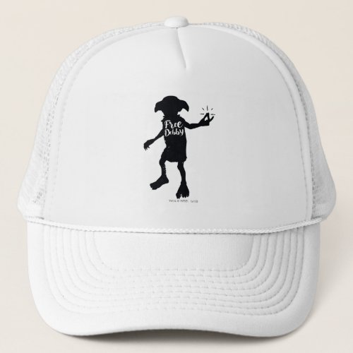 Harry Potter  Free Dobby Silhouette Typography Trucker Hat