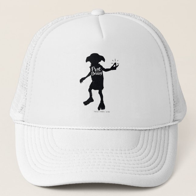Harry Potter | "Free Dobby" Silhouette Typography Trucker Hat (Front)