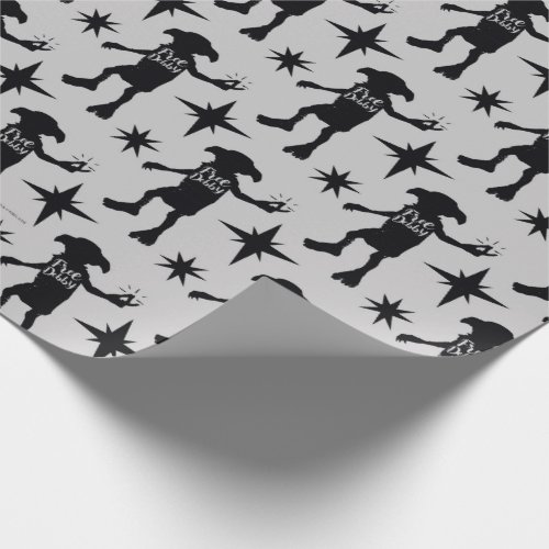 Harry Potter  Free Dobby Silhouette Typography Wrapping Paper