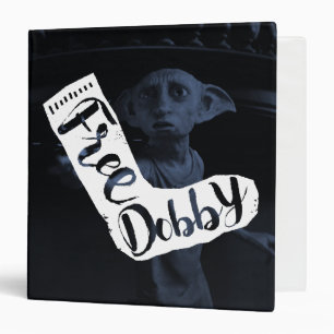 Harry Potter "Free Dobby" Sock Typography 3 Ring Binder