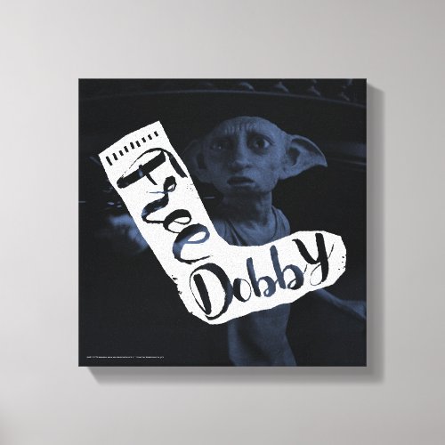 Harry Potter  Free Dobby Sock Typography Canvas Print