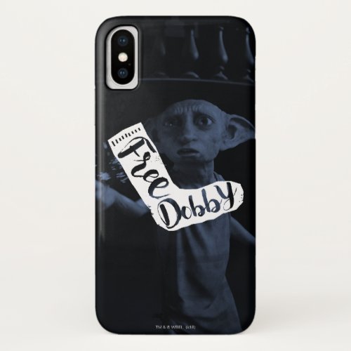 Harry Potter  Free Dobby Sock Typography iPhone X Case