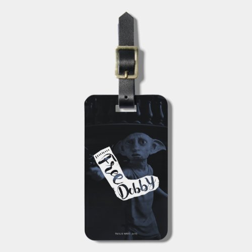 Harry Potter  Free Dobby Sock Typography Luggage Tag