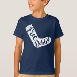 Harry Potter   "Free Dobby" Sock Typography T-Shirt