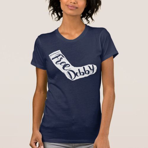 Harry Potter  Free Dobby Sock Typography T_Shirt