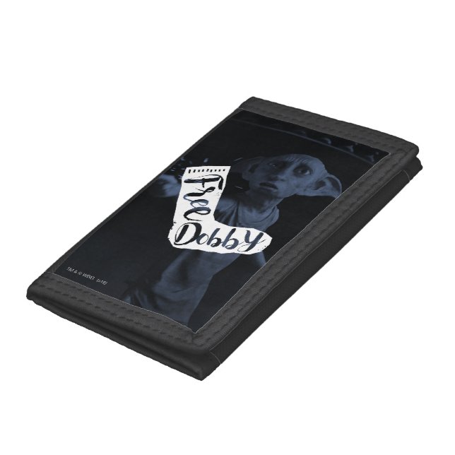 Harry Potter | "Free Dobby" Sock Typography Trifold Wallet (Bottom)