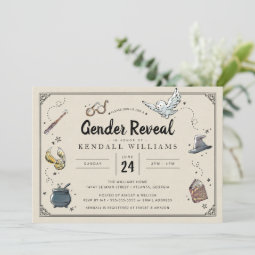 Harry Potter | Gender Reveal Baby Shower Invitation | Zazzle