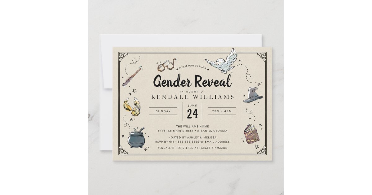 Harry Potter | Gender Reveal Baby Shower Invitation | Zazzle