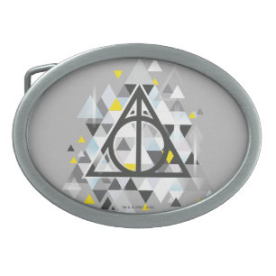Harry Potter Geometric Deathly Hallows Symbol Belt Buckle