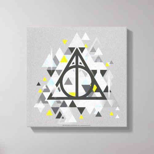 Harry Potter  Geometric Deathly Hallows Symbol Canvas Print