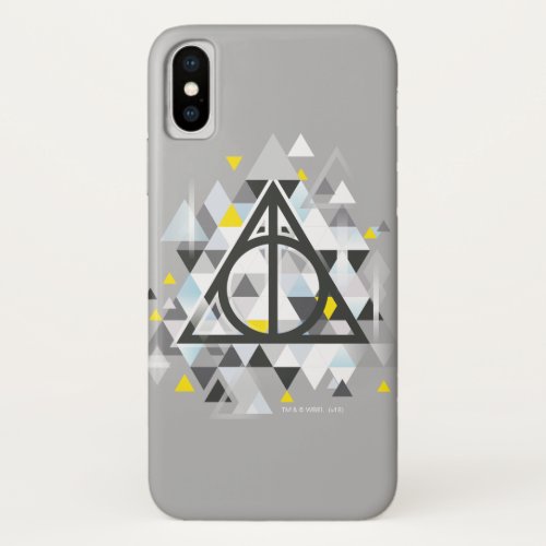 Harry Potter  Geometric Deathly Hallows Symbol iPhone X Case