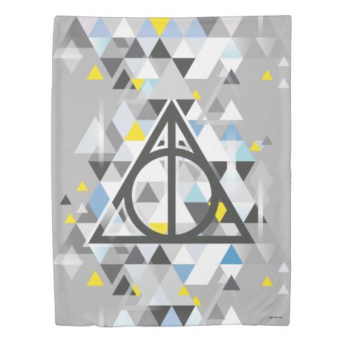 Harry Potter  Geometric Deathly Hallows Symbol Duvet Cover
