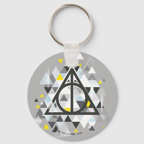 Harry Potter  Geometric Deathly Hallows Symbol Keychain