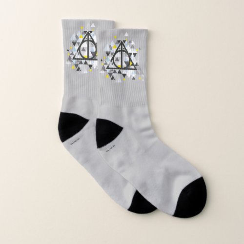 Harry Potter  Geometric Deathly Hallows Symbol Socks