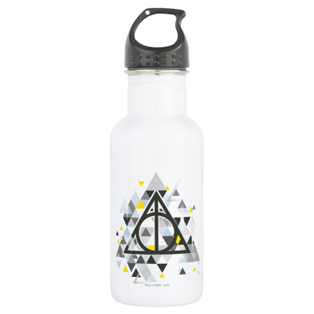 Harry Potter | Geometric Deathly Hallows Symbol Stainless Steel Water Bottle (Front)
