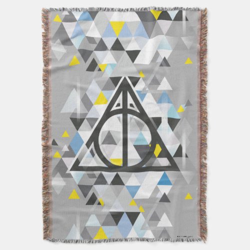 Harry Potter  Geometric Deathly Hallows Symbol Throw Blanket