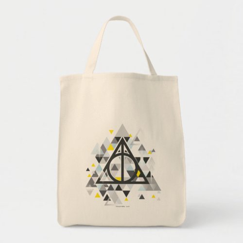 Harry Potter  Geometric Deathly Hallows Symbol Tote Bag