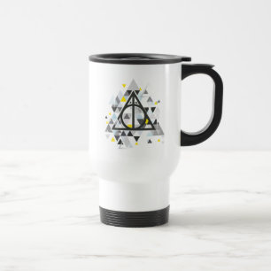 Harry Potter   Geometric Deathly Hallows Symbol Travel Mug