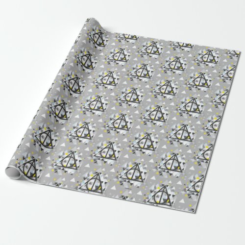 Harry Potter  Geometric Deathly Hallows Symbol Wrapping Paper