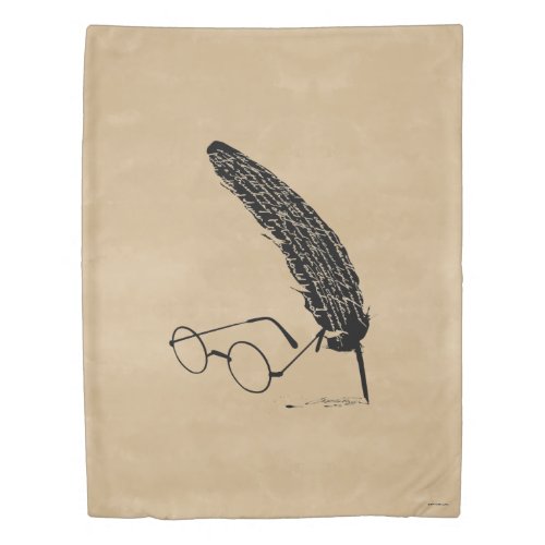 Harry Potter  Glasses And Quill Duvet Cover