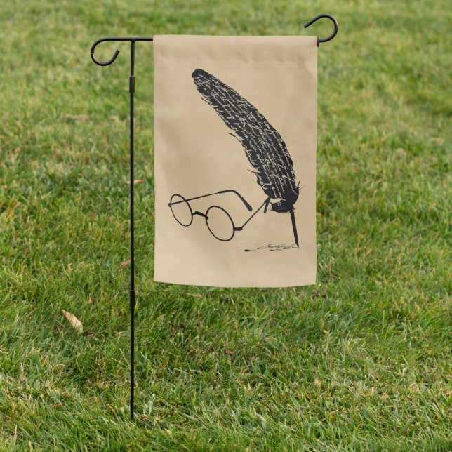 Harry Potter | Glasses And Quill Garden Flag (In SItu)