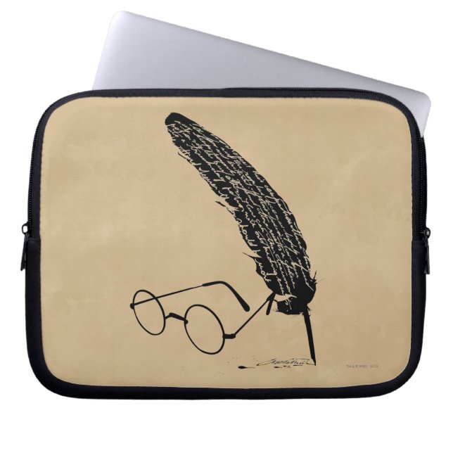 Harry Potter | Glasses And Quill Laptop Sleeve (Front)