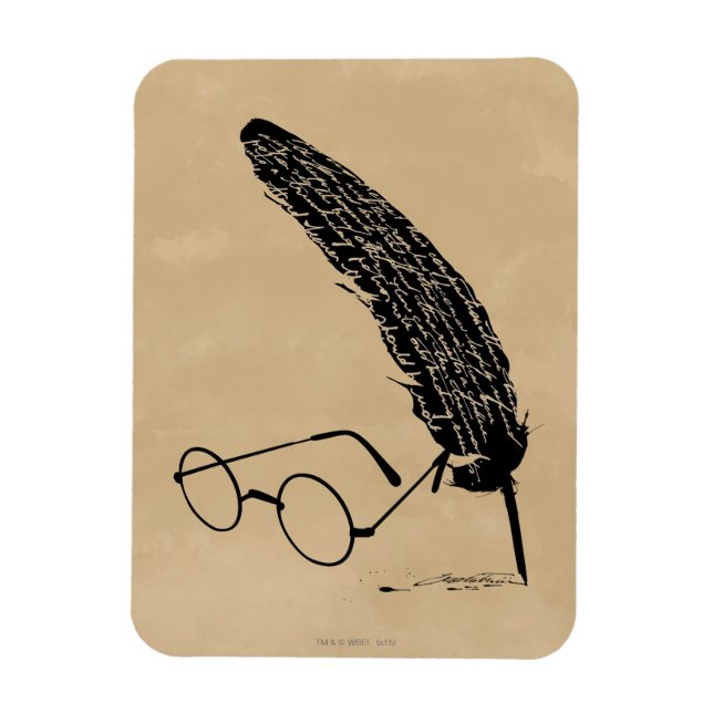 Harry Potter | Glasses And Quill Magnet (Vertical)