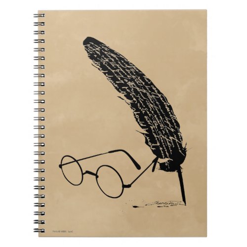 Harry Potter  Glasses And Quill Notebook